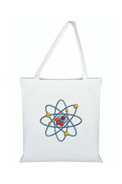 Özcan Tasarım حقيبة قماش مطبوعة فيزيك - حقيبة رمز فيزيك