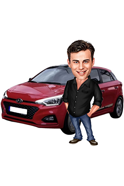 Özcan Tasarım Kişiye Özel Kendi Aracı İle Biblo - Karikatür Biblo