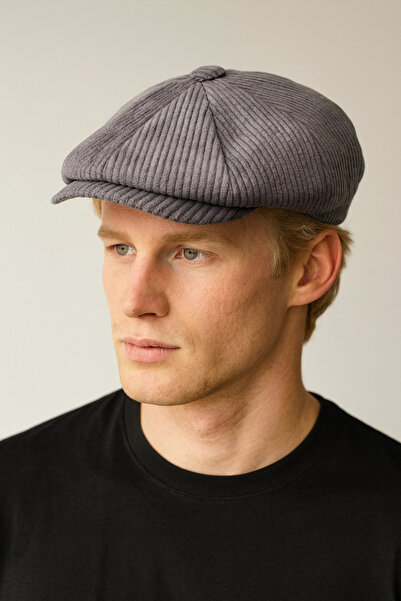 Rupen Kraft Winter Velvet English Cap Peaky Blinders Model Men's Cap Draped Velvet Cap