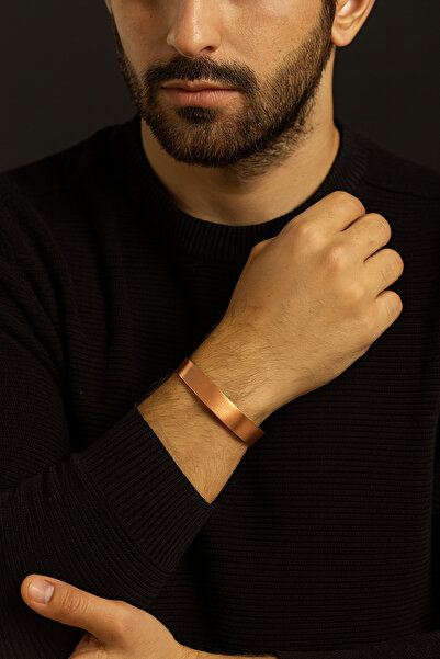 Rupen Kraft سوار مسطح من النحاس النقي بنسبة 100%، سوار من النحاس العادي، مشبك...