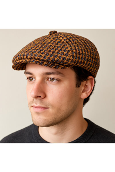 Rupen Kraft Winter special fabric woolen peaky blinders model draped unisex woolen cap hat