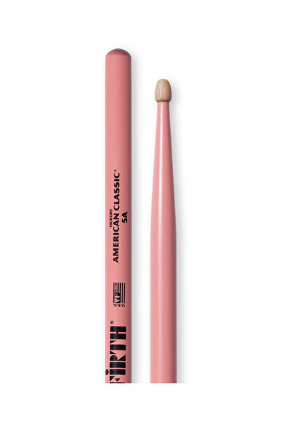 VIC FIRTH VICFIRTH 5AP BAGET/STICK (ÇİFT), PEMBE RENK, HICKORY, 0.565"x16 Baget