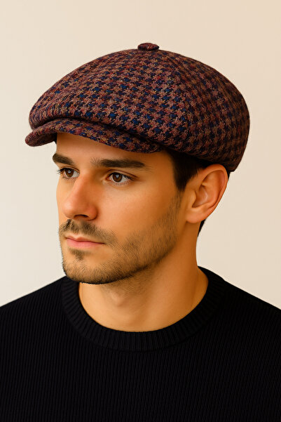 Rupen Kraft Winter special fabric woolen peaky blinders model draped unisex woolen cap hat