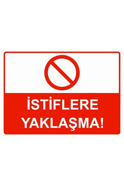 ZiPrinter تقترب من التراكمات! لافتة تحذير من مادة PVC مقاس A5 15x21 سم