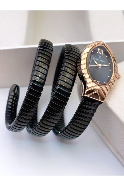 Daniel Klein ساعة يد نسائية من New Season Steel Cord Snake موديل 3ATMResistant ضمان لمدة عامين + هدية سوار