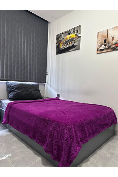 miz home collection 160*190 Wellsoft-Polar Tek kişilik Mor Yatak Örtüsü-Batta...