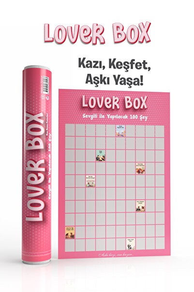 Zigzag Lover Box | Sevgiliyle Yapılacak 100 Eğlenceli Aktivite | Kazı Kazan Poster
