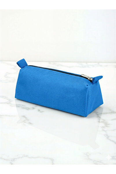 AXUM Mavi Kalem Kutusu Tek Bölmeli Üçgen Kalemlik