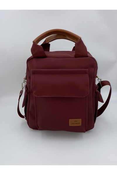 Marvelis حقيبة كتف وحقيبة ظهر من الجلد الساتان الناعم من لوسا بوردو