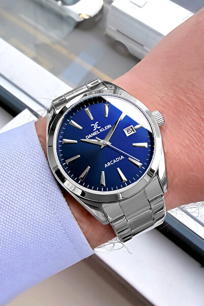 Daniel Klein Premium Erkek Kol Saati 3 Atm Su Geçirmez Gümüş Renk Çelik Kordo...