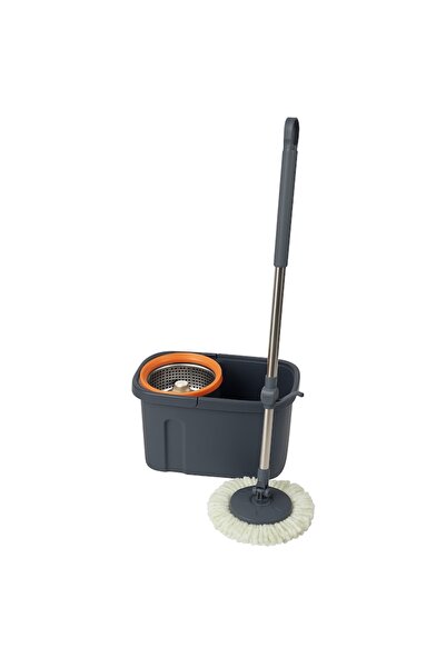 DMX Set Mop Rotativ Profesional Galeata Dubla Inox Microfibra Stoarcere 360 S...