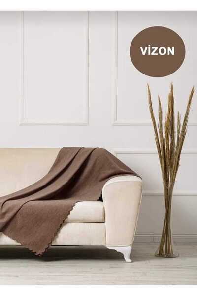 AYHOME Kahve Rengi Koltuk Ortüsü Şonil Koltuk Örtüsü Çok Amaçlı Örtü Yıkanabi...