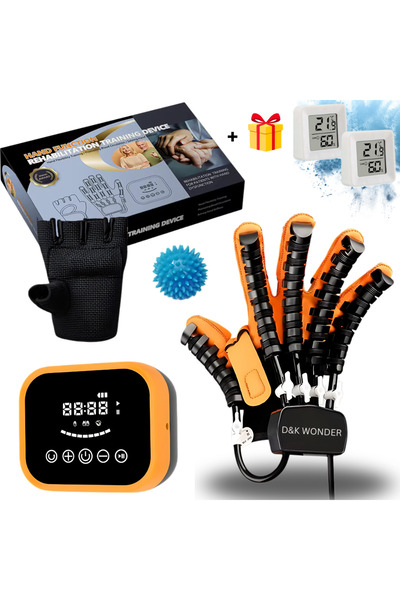 D&K WONDER Mănușă Robotică Recuperare Mână AVC, Artrită, Paralizie, Portabilă cu Acumulator,Orteza stanga L