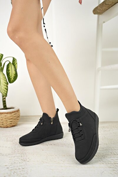 Nesil Shoes Ghete de damă anatomice Sdf 025 Black Emerald