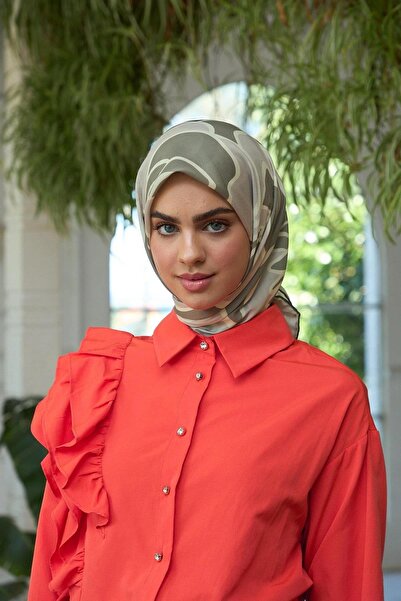 İpekhan Eșarfă moale Kaki Stone Summer Sparkle Collection - 1188-01