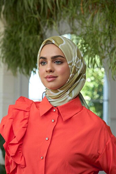 İpekhan Soft Scarf Petrol Cream Summer Sparkle Collection - 1188-02