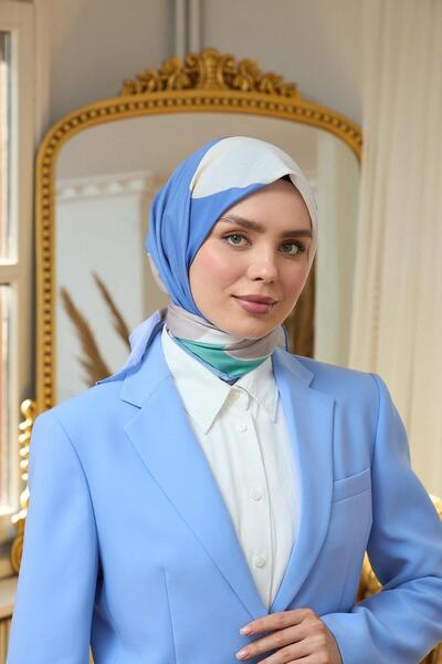 İpekhan Eșarfă moale Indigo Mink Summer Sparkle Collection - 1190-10