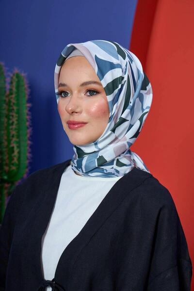 İpekhan Marrakech Koleksiyon Soft Eşarp Koyu Yeşil Gri 1206-06