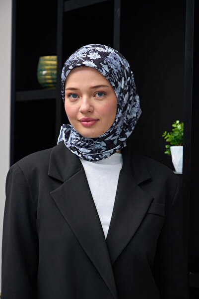 İpekhan Harmony Collection Soft Eşarp Siyah Gri 1177-13