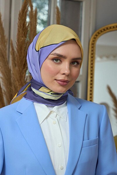 İpekhan Μαλακό κασκόλ Mustard Anthracite Summer Shine Collection - 1190-15