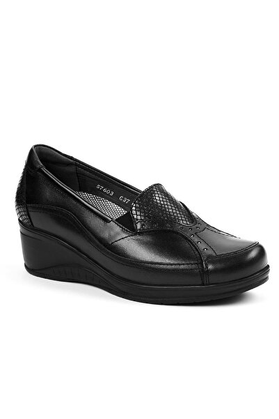 Forelli Rosa 57603 Black Genuine Leather Padding Women's Shoes