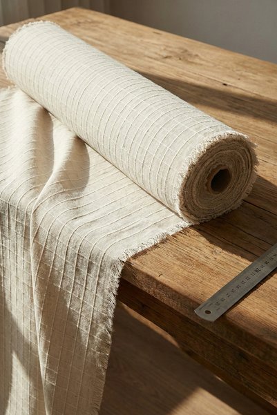 Morlay Monika Raw Square Patterned Buldan Fabric - Curtain - Tablecloth - Table Runner - Punch - Authentic Fabric - 210cm