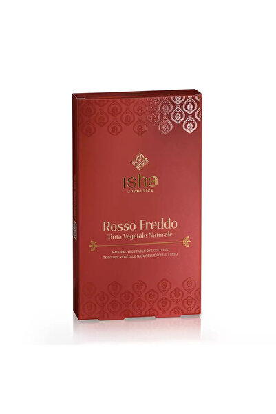 isha Vopsea de par naturala rosu rece, 100g,