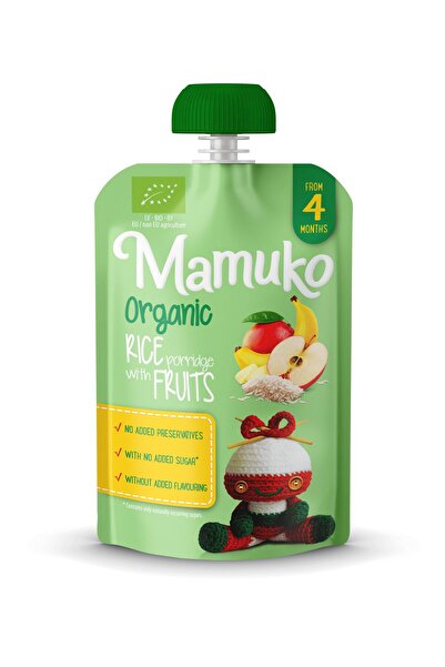 Mamuko Porridge de orez cu fructe bio 100g