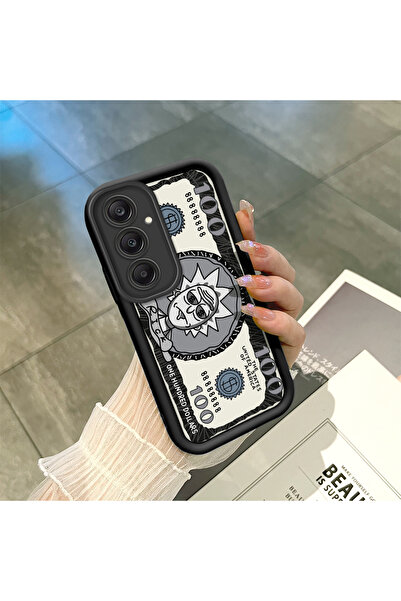 ucuc حافظة هاتف سامسونج جالاكسي A25 متوافقة مع السيليكون الأسود بنمط ممتع ومم...