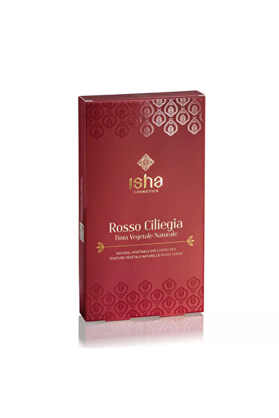 isha Vopsea de par naturala rosu cires, 100g,
