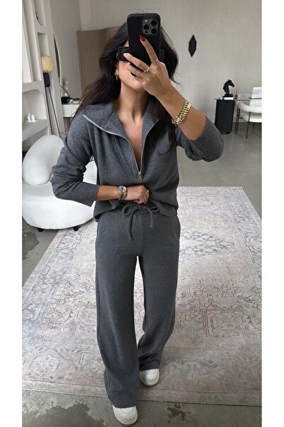 Buket Teke Anthracite Zippered Thessaloniki Suit