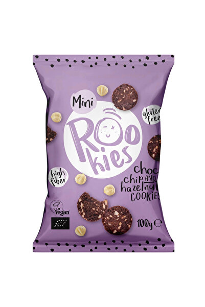 Rookies - mini cookies cu ciocolata si alune bio 100g