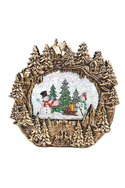 duoguo Decoratiune Craciun, Tip Ornament, muzical, cu zapada, pe baterii si U...