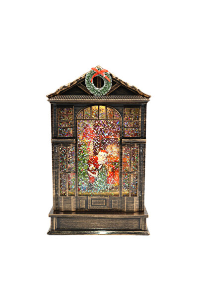 OEM Felinar muzical decorativ, Tip Mos Craciun cu colindator, cu LED, cu zapa...