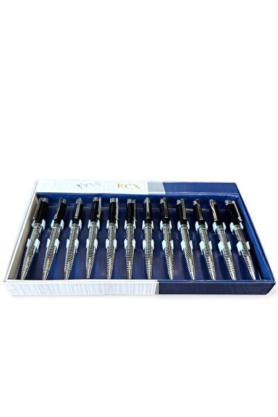 REX بكج أقلام فاخرة جودة عالية وأداء سلس حبر جاف ازرق 12 قلم 67602