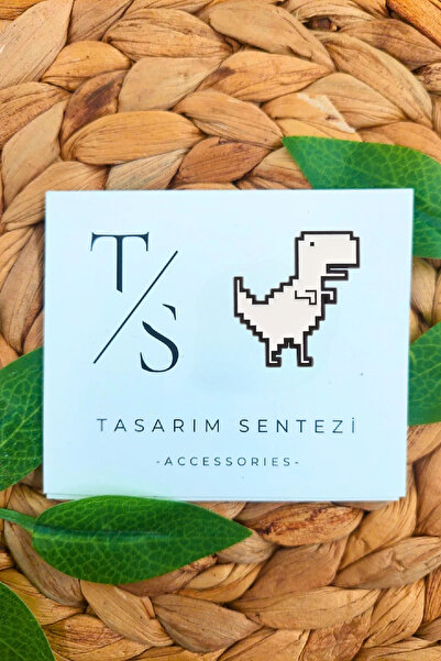 Tasarım Sentezi Rozet Metal Broş Trex Dinozor Tyrannosaurus Rex Jurassic Park...