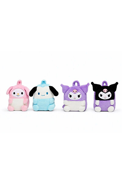 mdb Peluş Kuromi My Melody ve Cinnamoroll Sırt Çantası