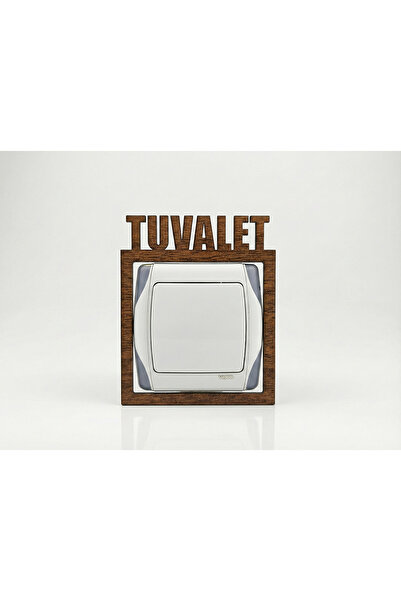 Tahtagurusu Dekoratif Ahşap Anahtar Çerçevesi - Duvar Koruyucu Süs (Çift Tara...