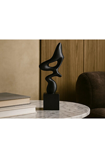 TSC 15CM Modern Soyut Siyah Heykel Hediyelik Ev Ofis Masa Dekoru