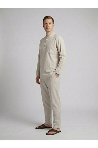 ALVİSTA Men's Hajj Umrah Suit 100% Cotton