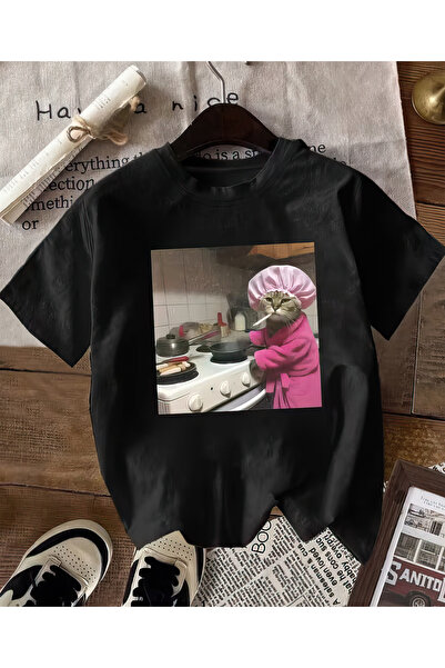 CACTUS COLLECTION Cat T-Shirt Print