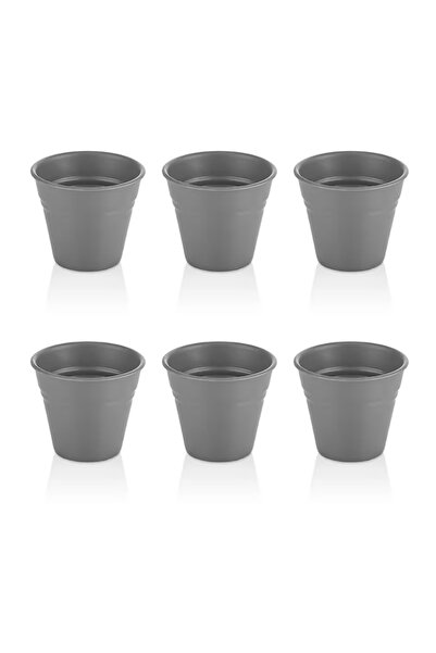 Külsan Melamine saucer set, 6 pieces, gray, 7.6 cm