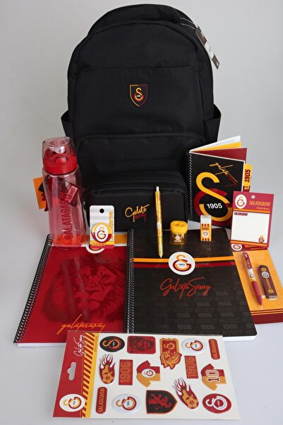 Galatasaray New Season Licensed High School Full Stationery School Set with School and Pen Bag, 700 ml Water Bottle, Be