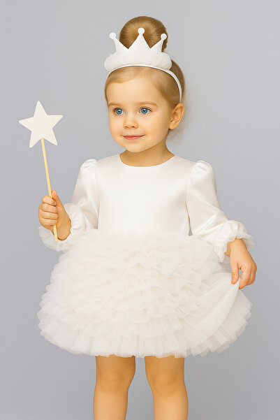2kids2mom Fete Bebeluși Copii Rochie Mâneci lungi Tulle Tutu Ocazie Specială ...