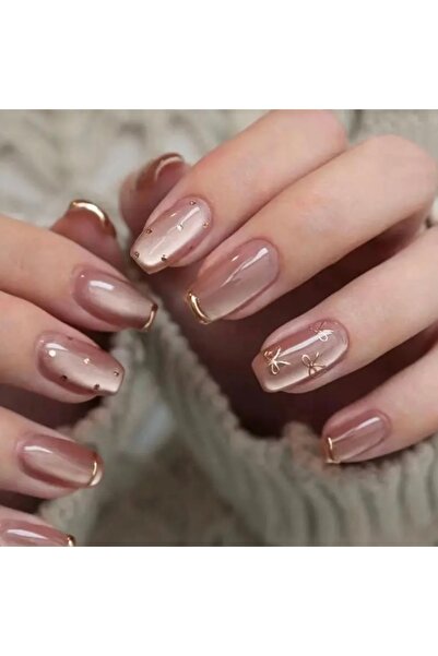 Accessories Hei Kedi Gözü Parlak Işıltılı Kendinden Yapışkanlı Takma Tırnak S...