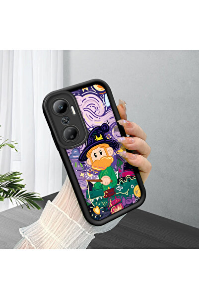 ucuc حافظة هاتف من السيليكون الأسود المتوافقة مع Infinix Hot 20 بنمط ليلة الن...