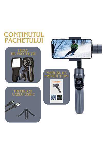 OEM Phone Stabilizer, F10 Pro Gimbal, 3-Axis Stabilization, 3600 mAh Battery, USB Charging