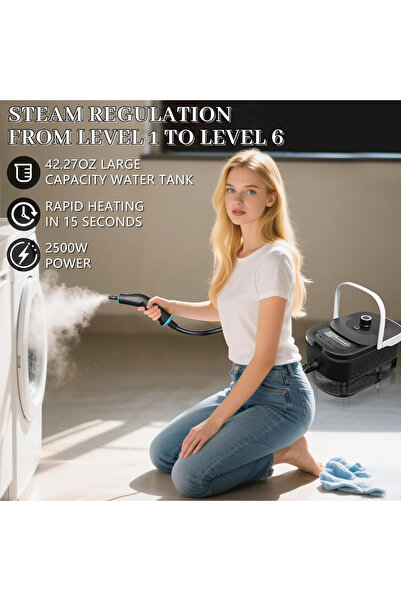 Kodak 2500W Pressurized Steam Cleaner (12 Attachments) | Home/Car/Kitchen/Bath - Portable Must-Have Deal!