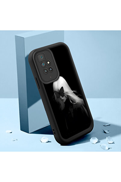 ucuc حافظة هاتف من السيليكون الأسود المتوافقة مع هاتف Redmi 10 2022 بنمط الرس...