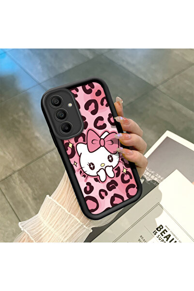 ucuc Samsung Galaxy A15 Uyumlu Siyah Yüksek Kaliteli Silikon Leopar Desenli v...